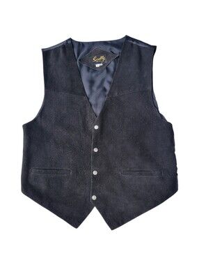 Scully Men's Black Suede Dress Vest Size XL